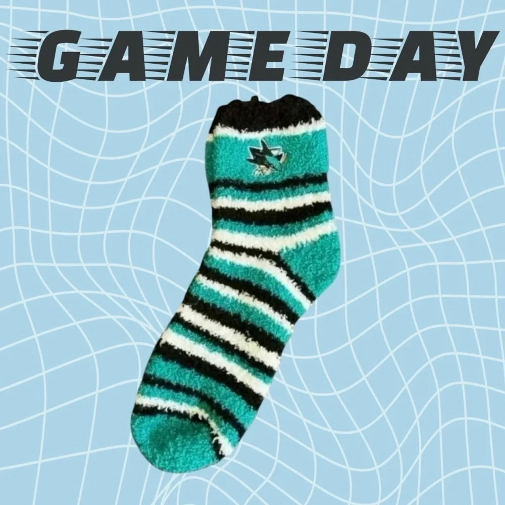 2 for $30 🆕 Adult | San Jose Sharks NHL  Fuzzy Socks